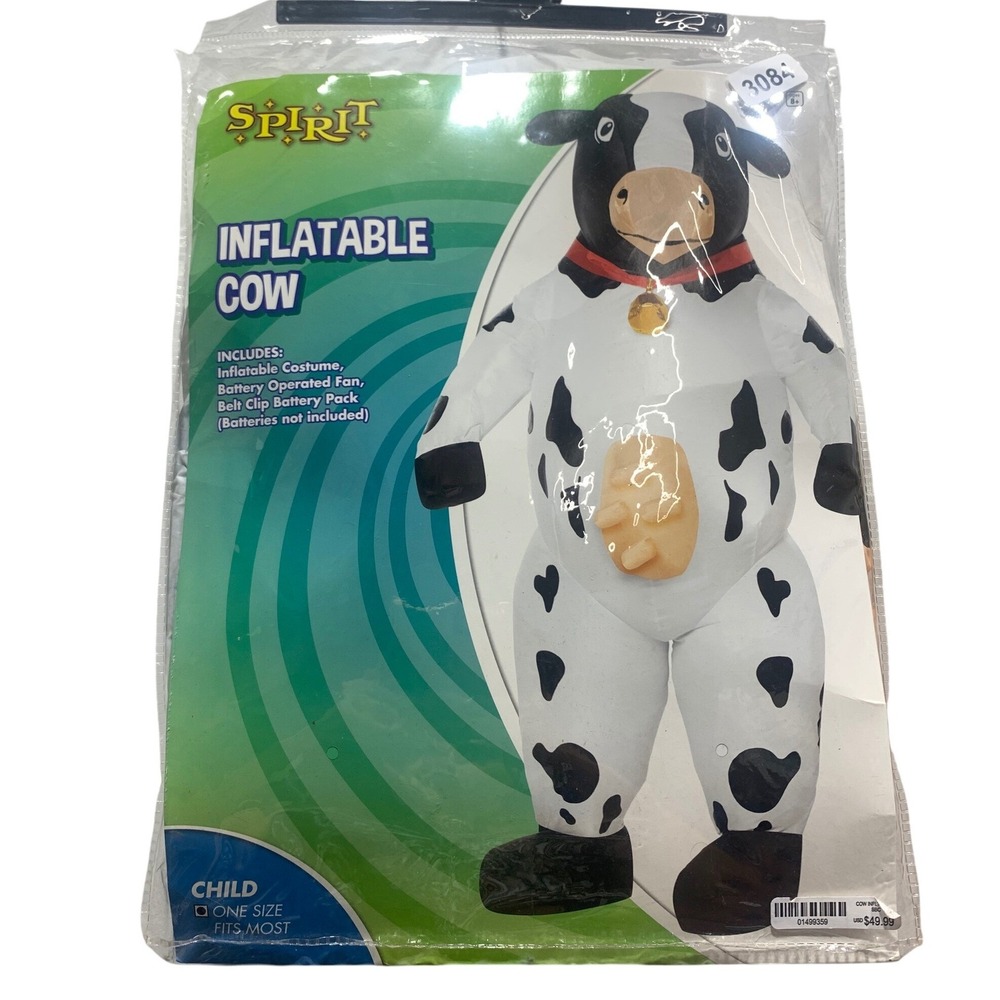 Spirit Halloween Inflatable Cow Costume Child One Size Fits Most farm funny